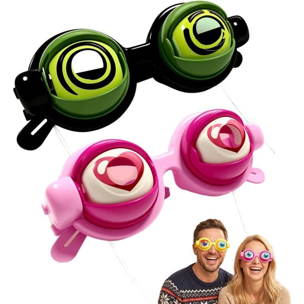 Óculos Divertidos com Olhos Piscantes, Acessório de Fantasia para Festa, Cosplay, Festival e Cabine de Fotos