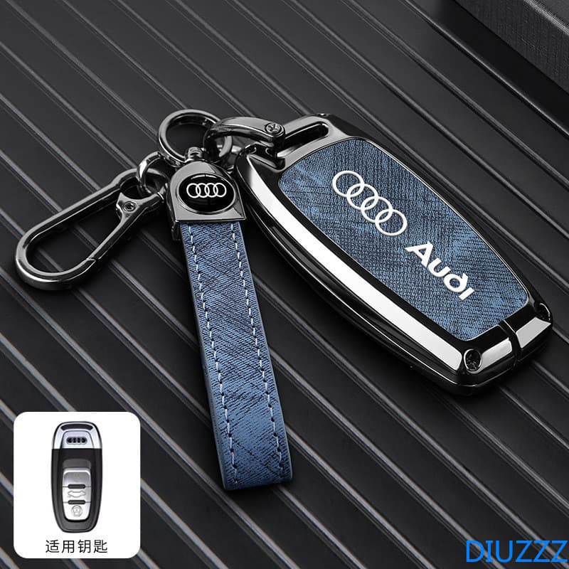Capa para chave de carro, Audi A3 A4 A5 A6 A8 C5 C6 8L 8P RS3 Q7 TT 8V B6 B7 B8, acessórios para controle remoto 85FN