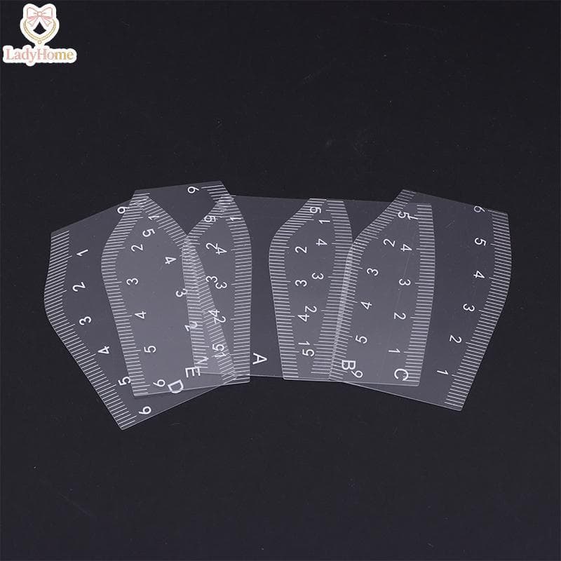 LADYH 1/5 Pares Ferramentas De Maquiagem Para Tatuagem De Sobrancelha Iniciantes Qui Design Régua Auxiliar Posicionament