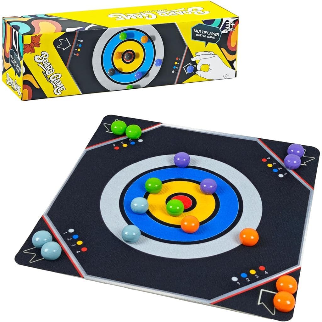 Novo Jogo Divertido De Pára-Choques De Alvo De Mármore , Um De Tabuleiro De Pontuação De Mesa Interativo . Flick Marbles