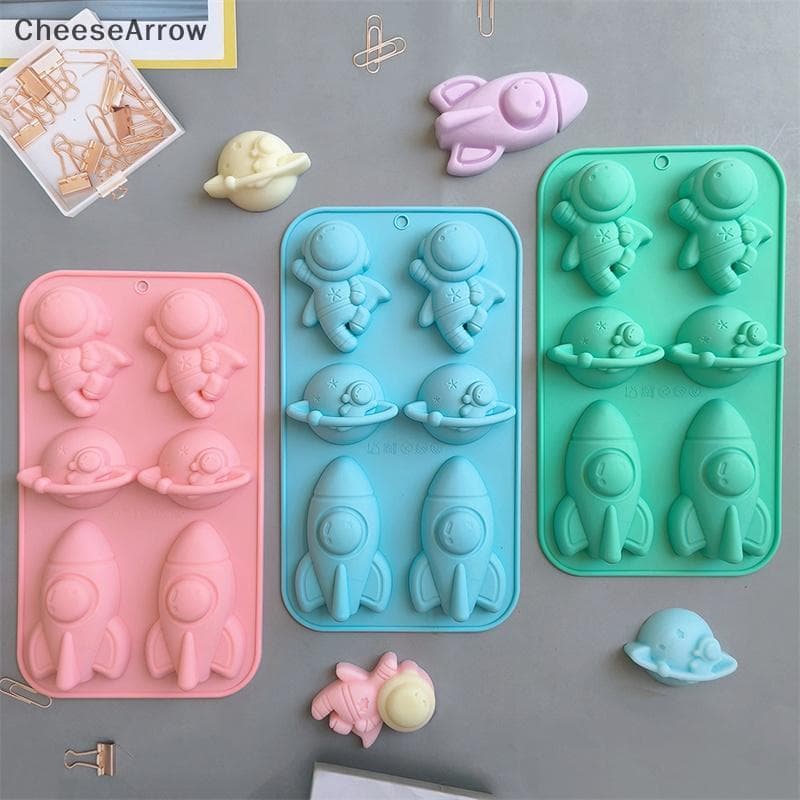 CC 6pany Astronauta Roet 760 Molde De Silicone Para Assar Bolo , Pudim , Pão , Assadeira , Sabão , BR