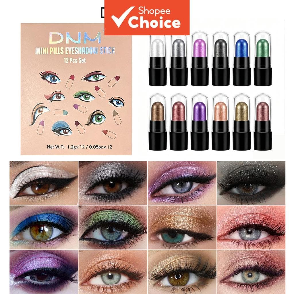 Conjunto De Sombra Em Bastão DNM Capsule , 12 Cores-Caneta Iluminadora Perolada Para Aegisyo-Sal E Olhos