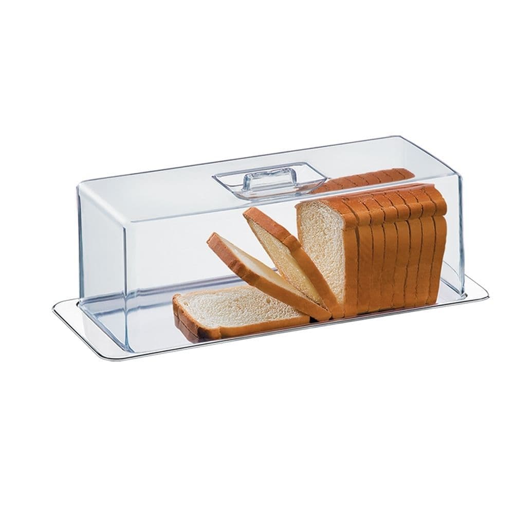 Porta Pão, Rocambole e Torta Fria 2 Peças Atina Aço Inox Brinox