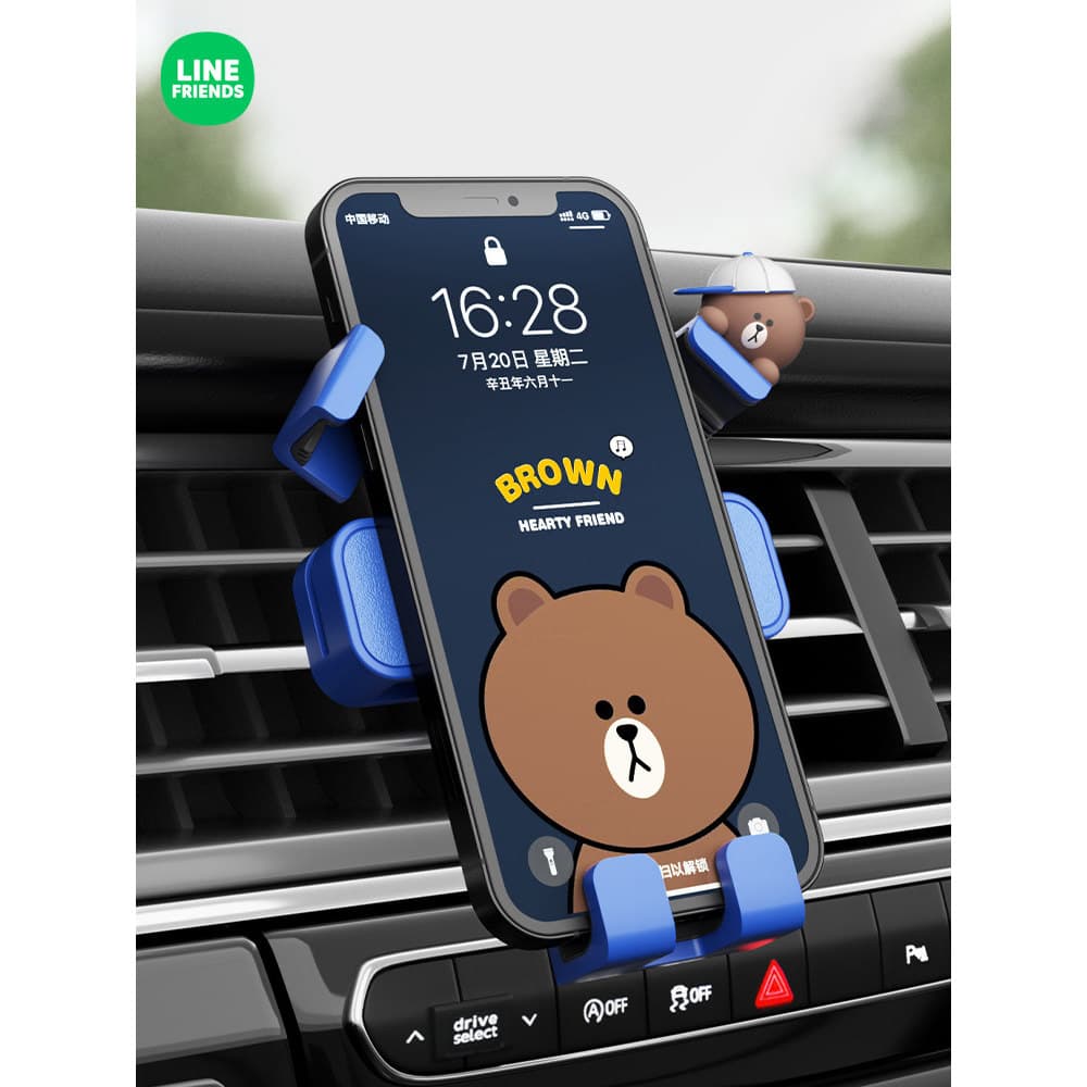 Suporte do telefone do carro dos desenhos animados bonito suporte do carro navegação novo estilo saída de ar do carro gr