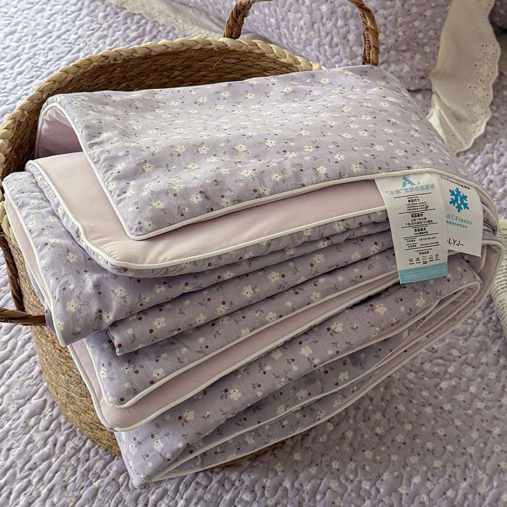 Colcha fresca de verão de algodão puro 2026 Novo estilo One Side Cool Feeling One Side Cotton Feeling Colcha de ar condi