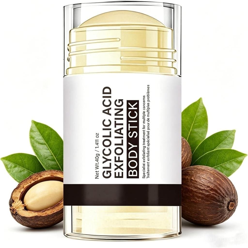 Bastão de Ácido Glicólico - Bastão Esfoliante Corporal com Manteiga de Karité - Esfoliante Hidratante para o Corpo - Esf