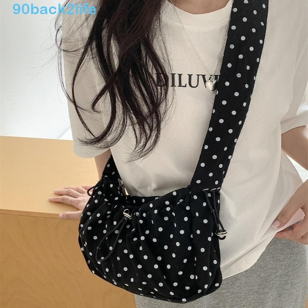 Bolsa De Ombro Com Cordão BRBLIFE , Versátil De Bolinhas Nas Axilas De Grande Capacidade Clutch