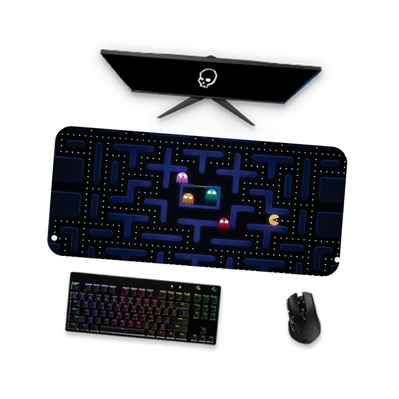 Mouse Pad Gamer Grande  PACMAN 1  90x40 80x40 60x40 70x30 45x40