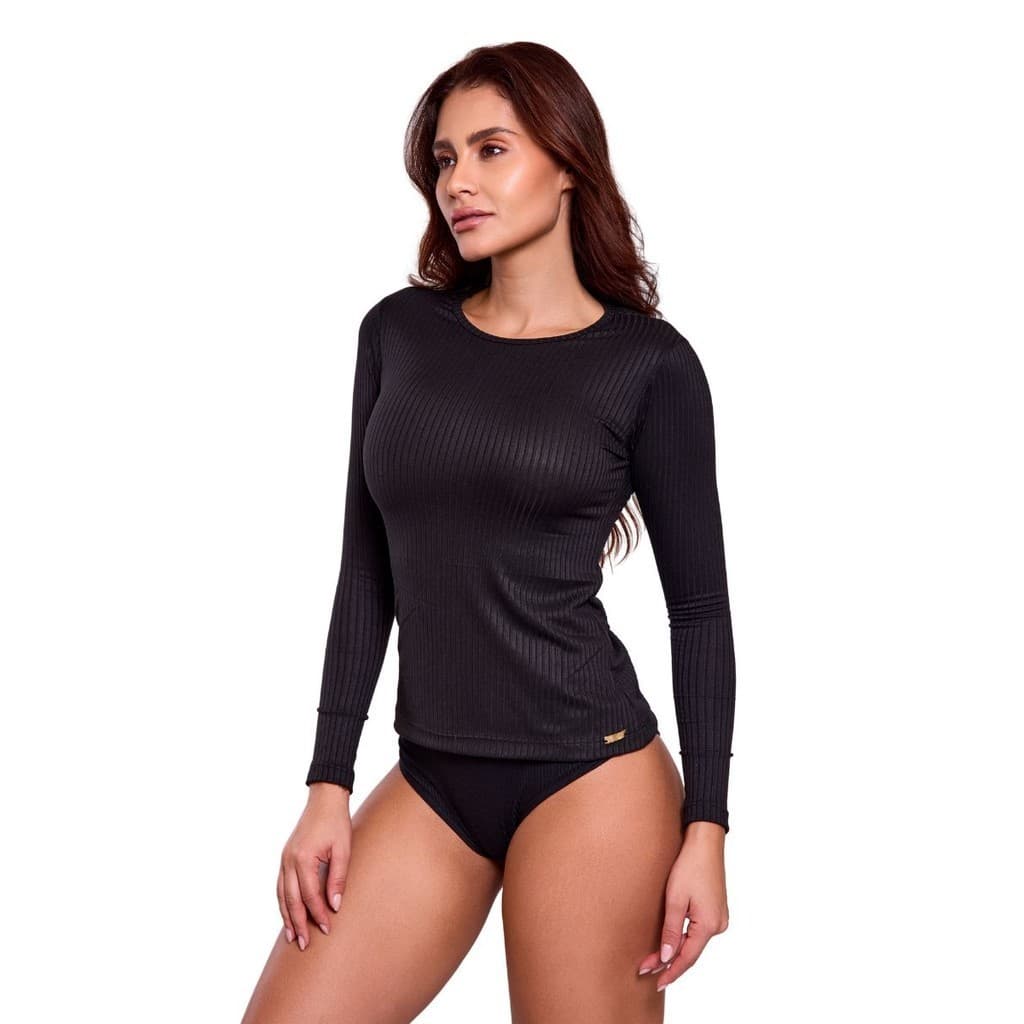 Blusa Segunda Pele Feminina Use Thulie Manga Longa Sofia Térmica Confortável