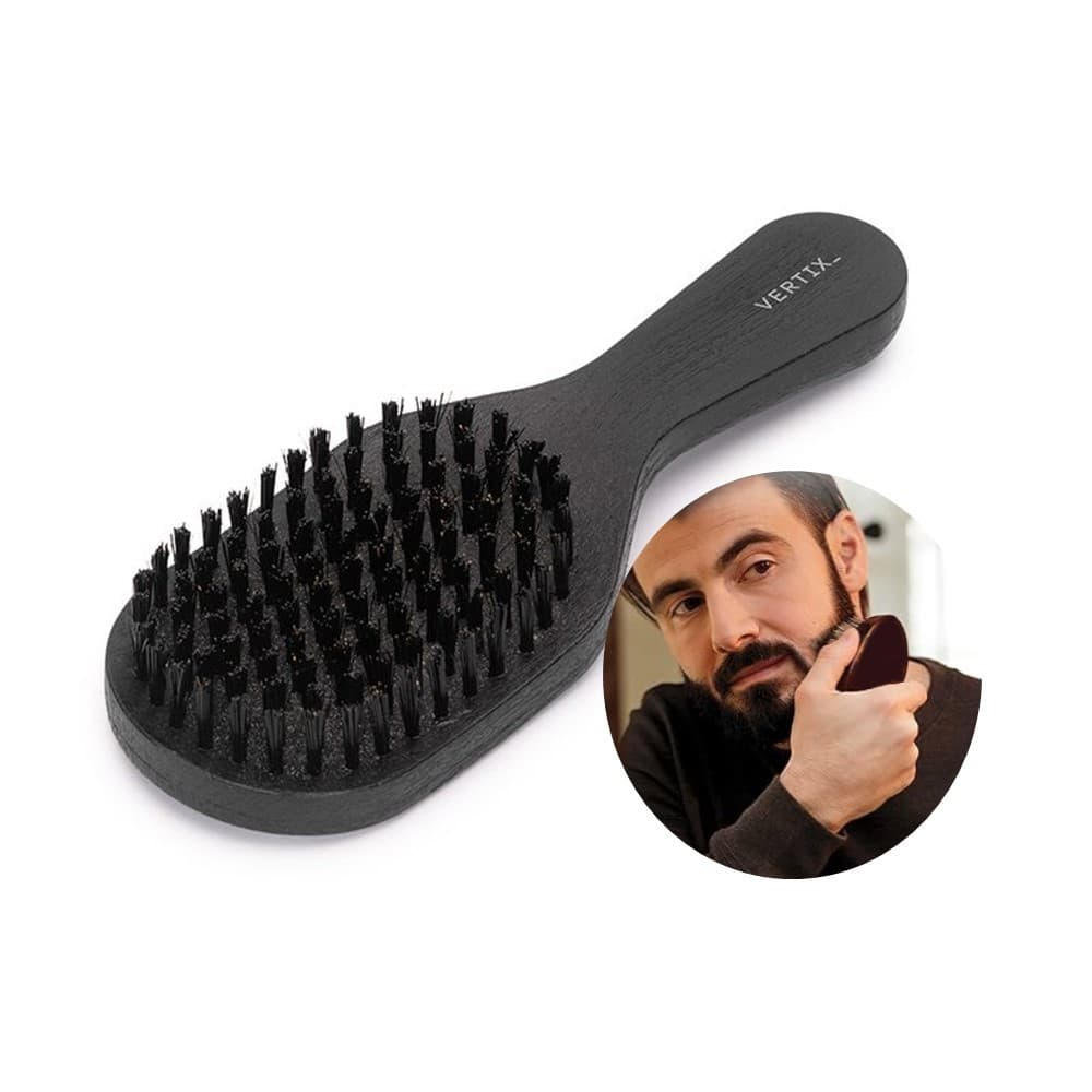 Escova de Barba Cabelo Masculina Black Oval Vertix