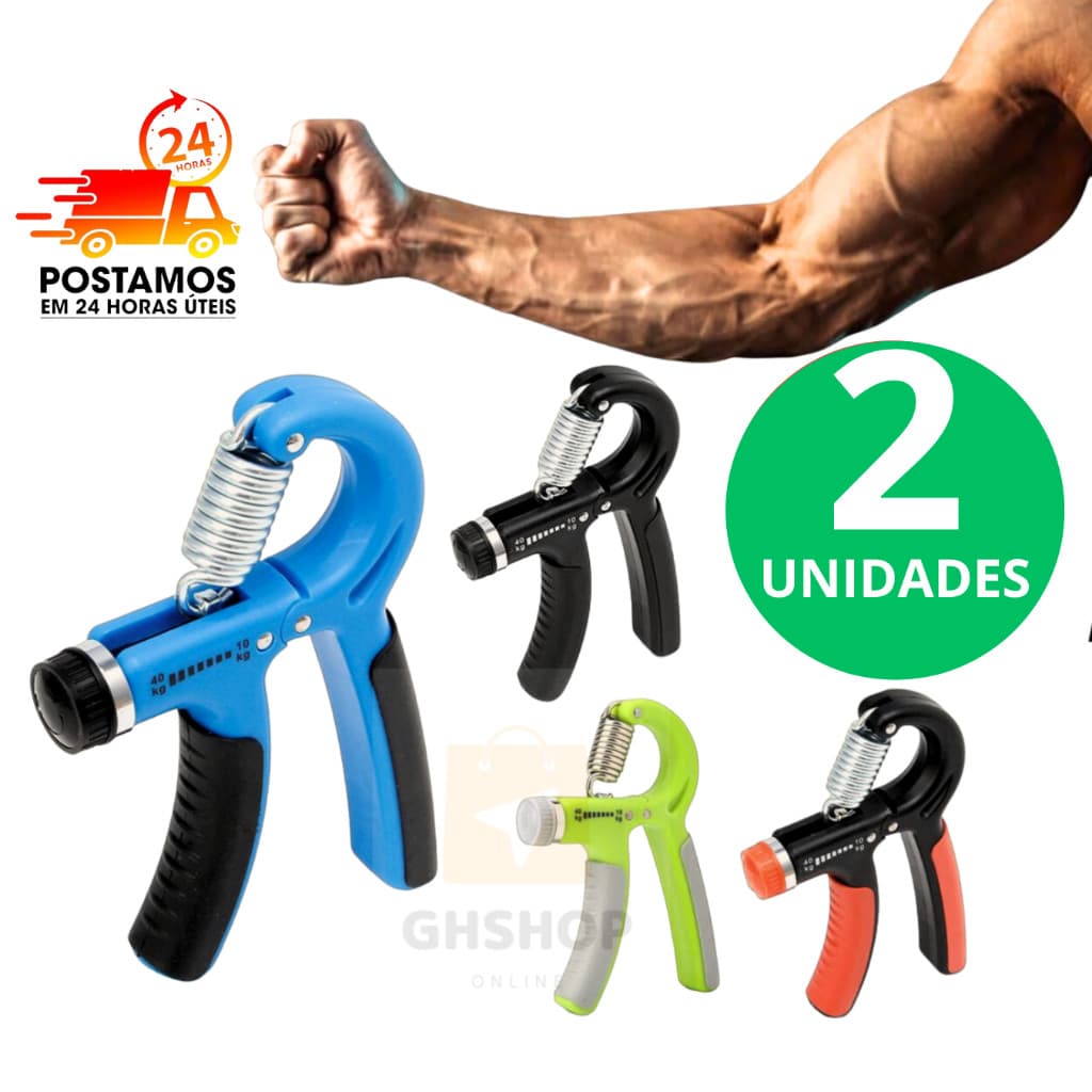 2 Hand Grip Exercício Para Mãos Flexor de Punho Ajustável 60kg Aparelho Treinar Antebraço FISIOTERAPIA
