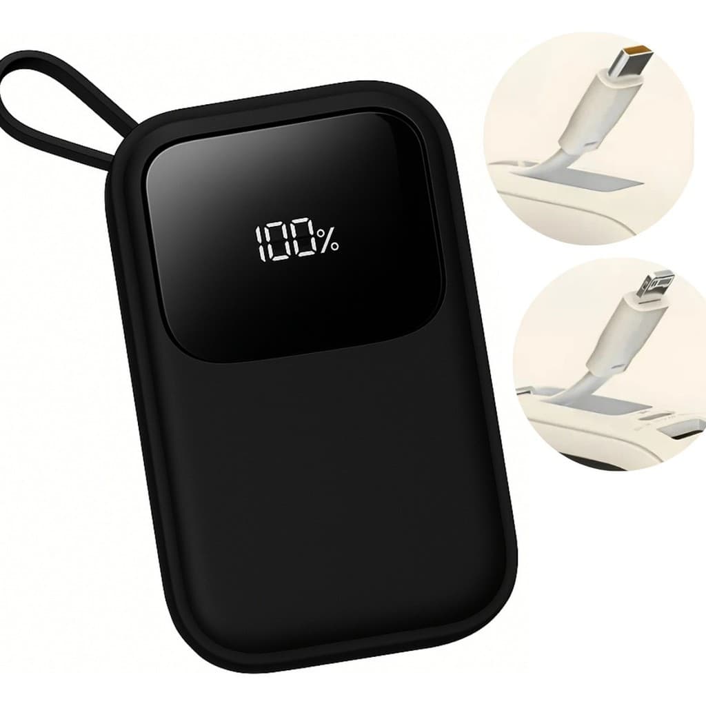 Power Bank Baseus Qpow 10000mah 22.5w Display Digital Turbo Cor Branco Power Bank Carregador Portátil Turbo 10000mah