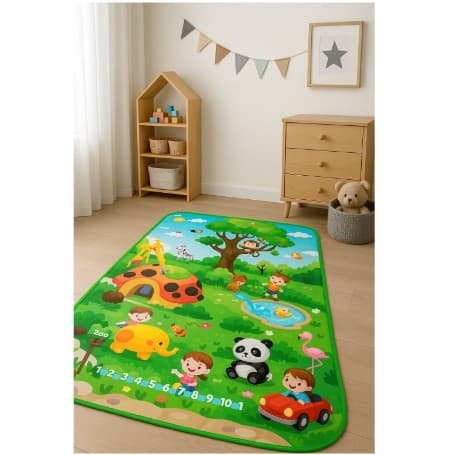 Tapete de Atividades Bebe 100x180cm Grande Bebê Gigante Tatame Térmico Educativo Infantil Engatinhar