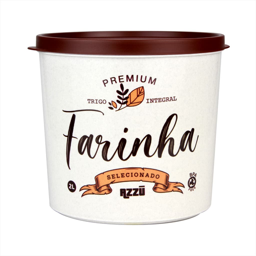 Organiza e Guarda Farinha Premium 2 Lt - Branco Gr