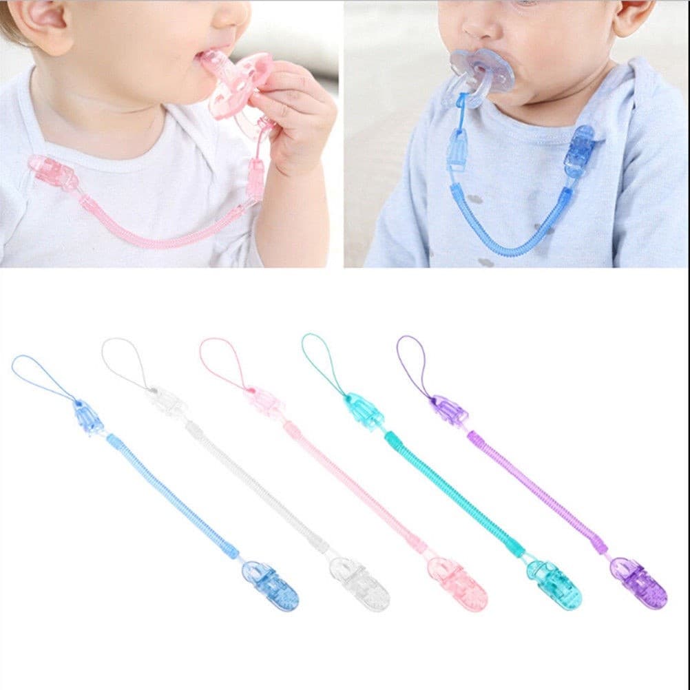 Silicone Prendedor de Chupeta com Mola - Compatível com Marcas Nuk, Avent, Lillo, Mam e Buba