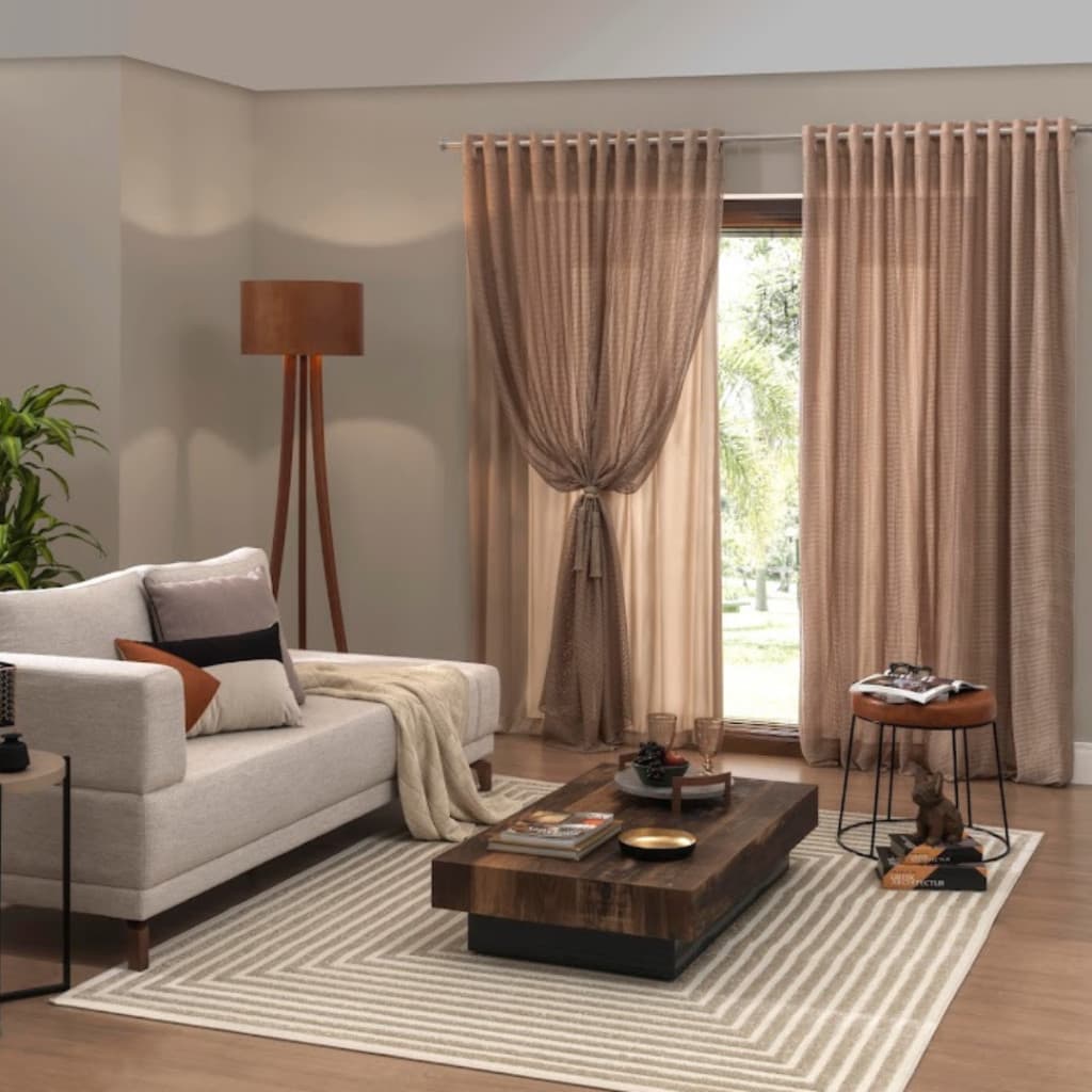 CORTINA DE RENDA COM FORRO CLÁSSICA PANTALLA 2,80m x 1,50m