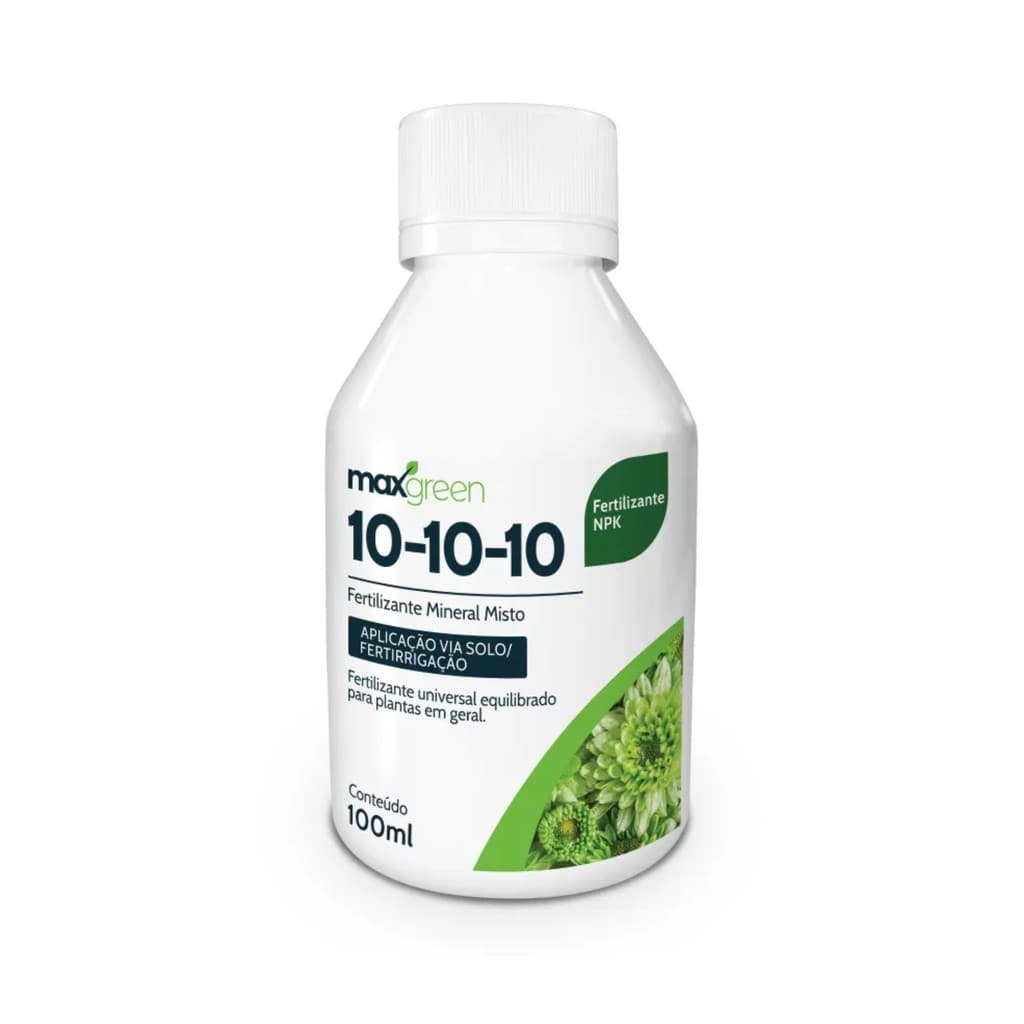 Maxgreen NPK 10-10-10 Concentrado Fertilizante Adubo Líquido 100ml