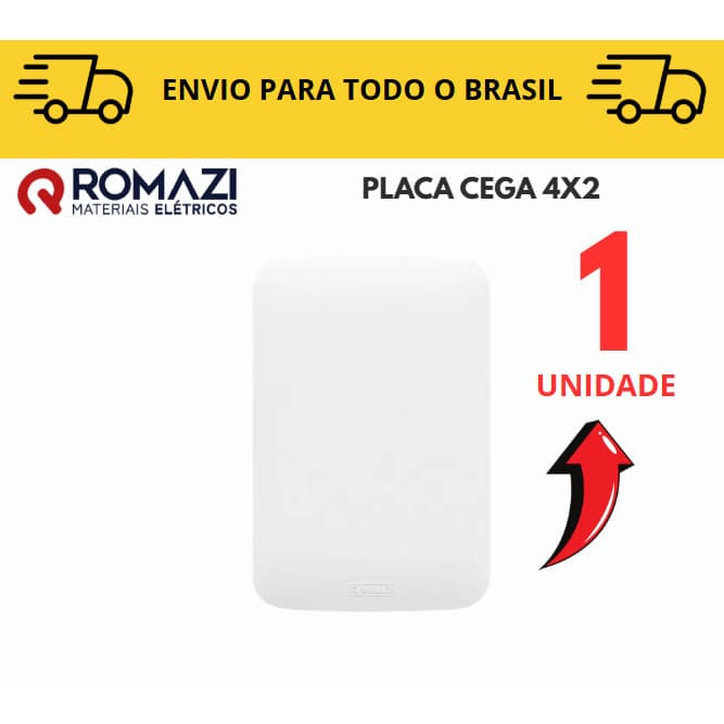 Placa Cega 4x2 canoa romazi e Interruptores linha canoa romazi / 10A / 20A / Paralelo / Tomada