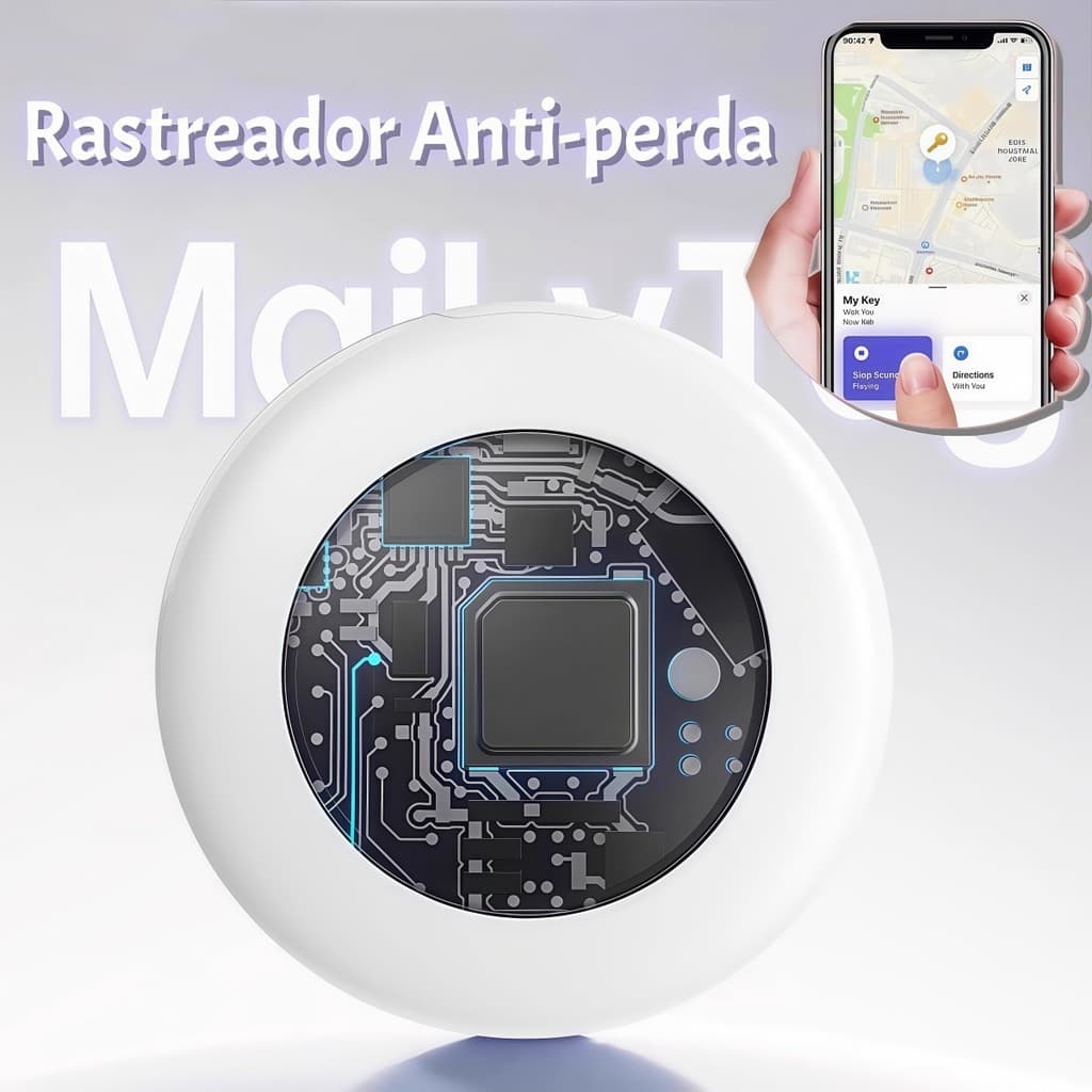 Rastreador Smart Tag Dual System – Compatível com Android e iOS, Funciona com Google Find My e Apple Find My