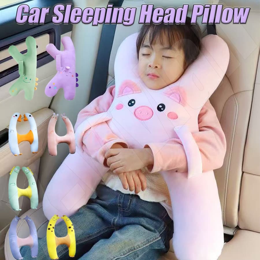 Travesseiro de viagem para encosto de cabeça de carro infantil Brinquedo para assento de carro Soft Suporte para pescoço