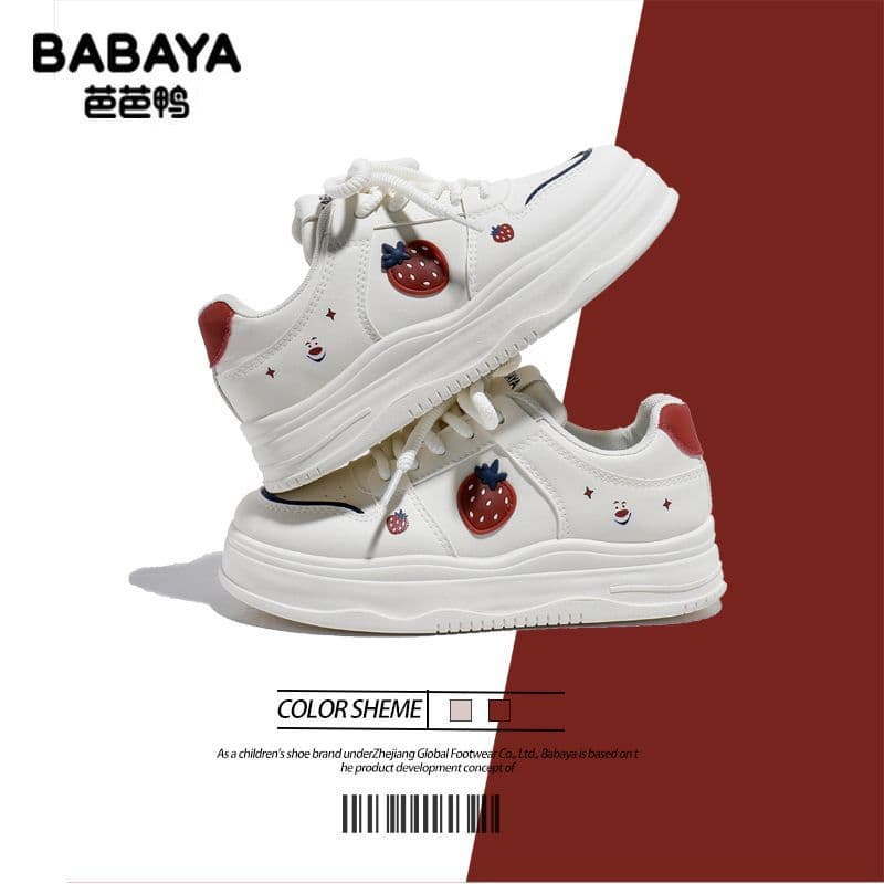Baba pato genuíno All-Match sapatos brancos femininos 2026 primavera novo estilo versão coreana na moda respirável Ultra