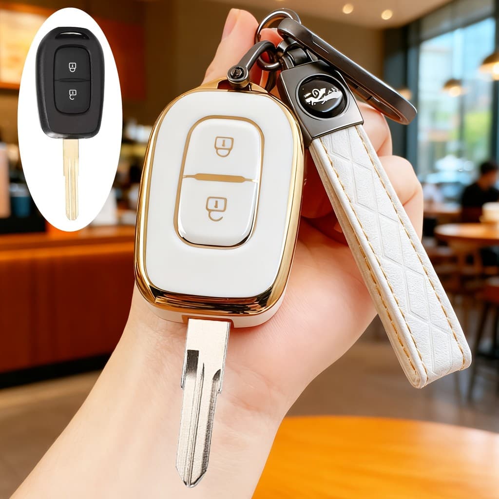 Para Chave De Carro Renault Com Chaveiro , Símbolo De Trânsito Kwid Dacia Sandero Logan Duster Etc . 2 Botões Inteligent