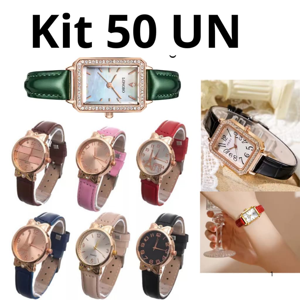 Kit 50 UN Relogio Femininos Lindas Todas As Cores Modelo Novo Atacado baratoooo