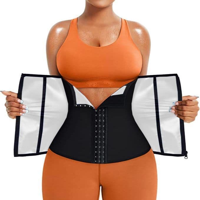 Cinto De Neoprene Para Redução De Cintura E Indução De Suor Com Fechos Ajustáveis