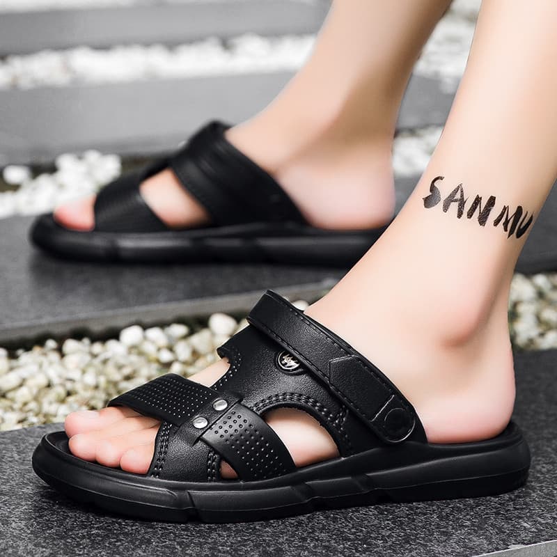 Sandálias masculinas verão Plus Size 45 sapatos de pai de meia-idade 46 verão exterior usar sandálias chinelos 47 conduç