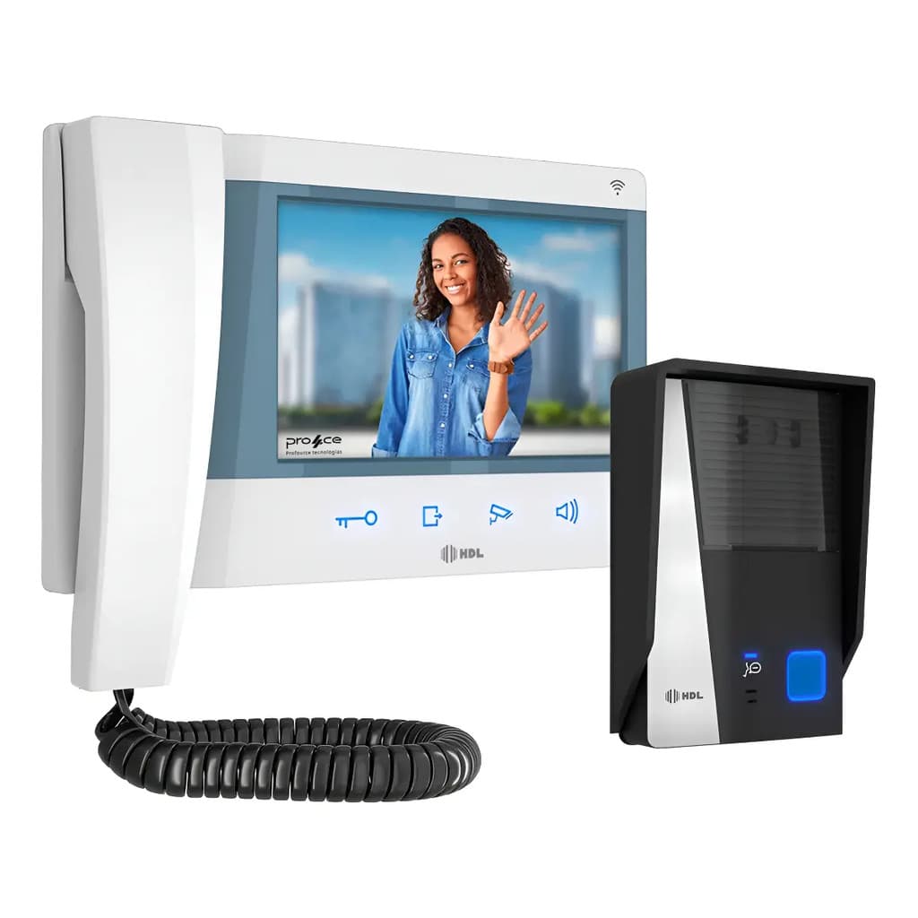 Porteiro Eletrônico com Vídeo HDL Connect 7 Polegadas Wi-Fi