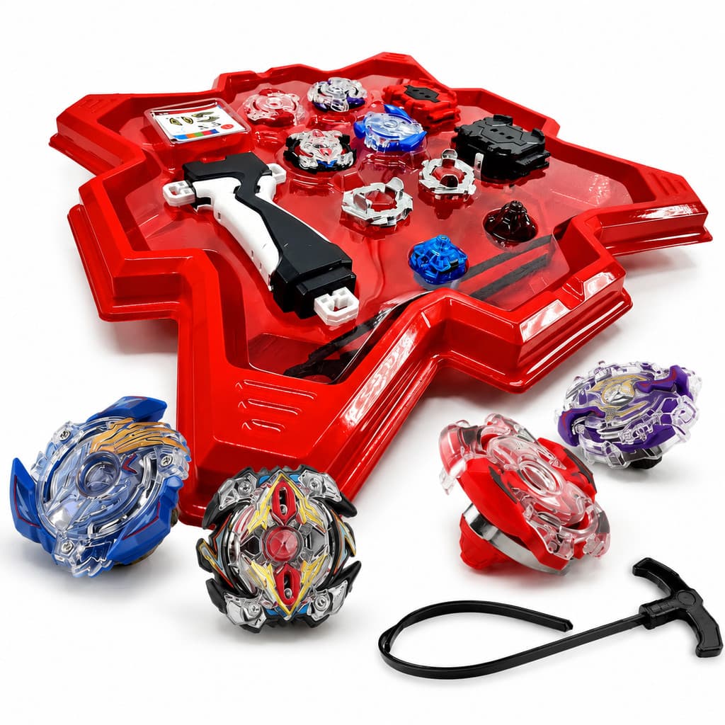 Arena Beyblade Battle Gyro 2 Piões 2 Lançadores