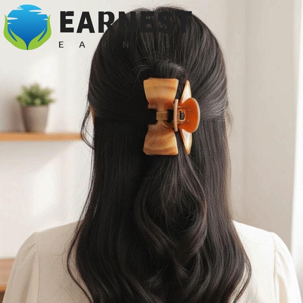 Garra De Cabelo De Ácido Acético EARNEST , Clipe De Tubarão Bownot À Prova D'água Doce , Grampos Em Cores Contrastantes