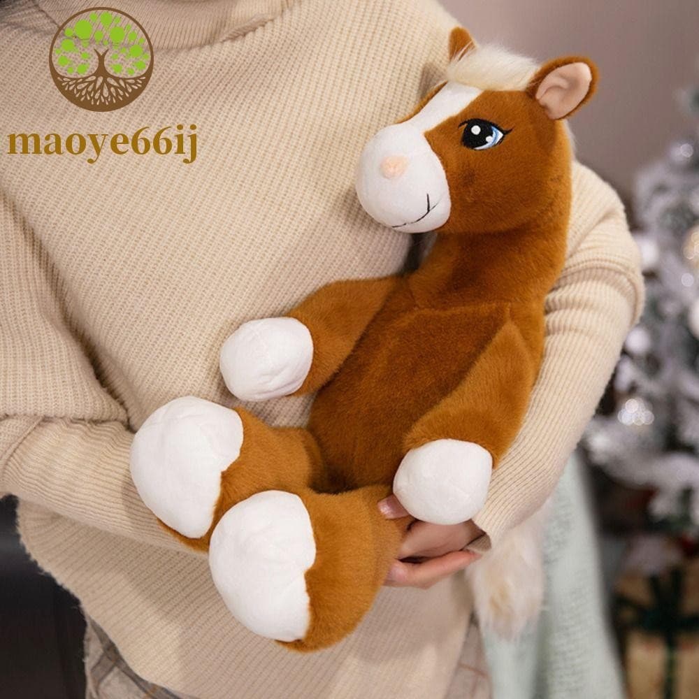 MAOYE66 Brinquedos De Pelúcia De Cavalo , Simulação Recheada , Boneca Sentada , Brinquedo De Desenho Animado De Algodão