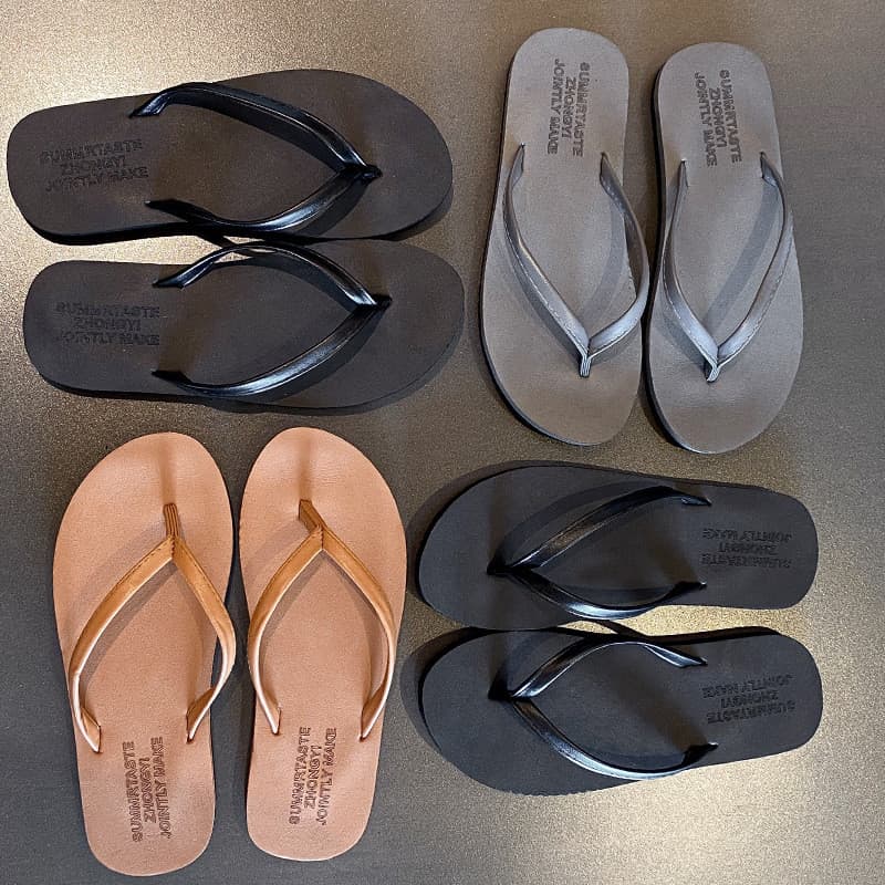 Simples flip-flops casal flip-flops masculino feminino verão antiderrapante fundo plano sandálias de moda Slipp