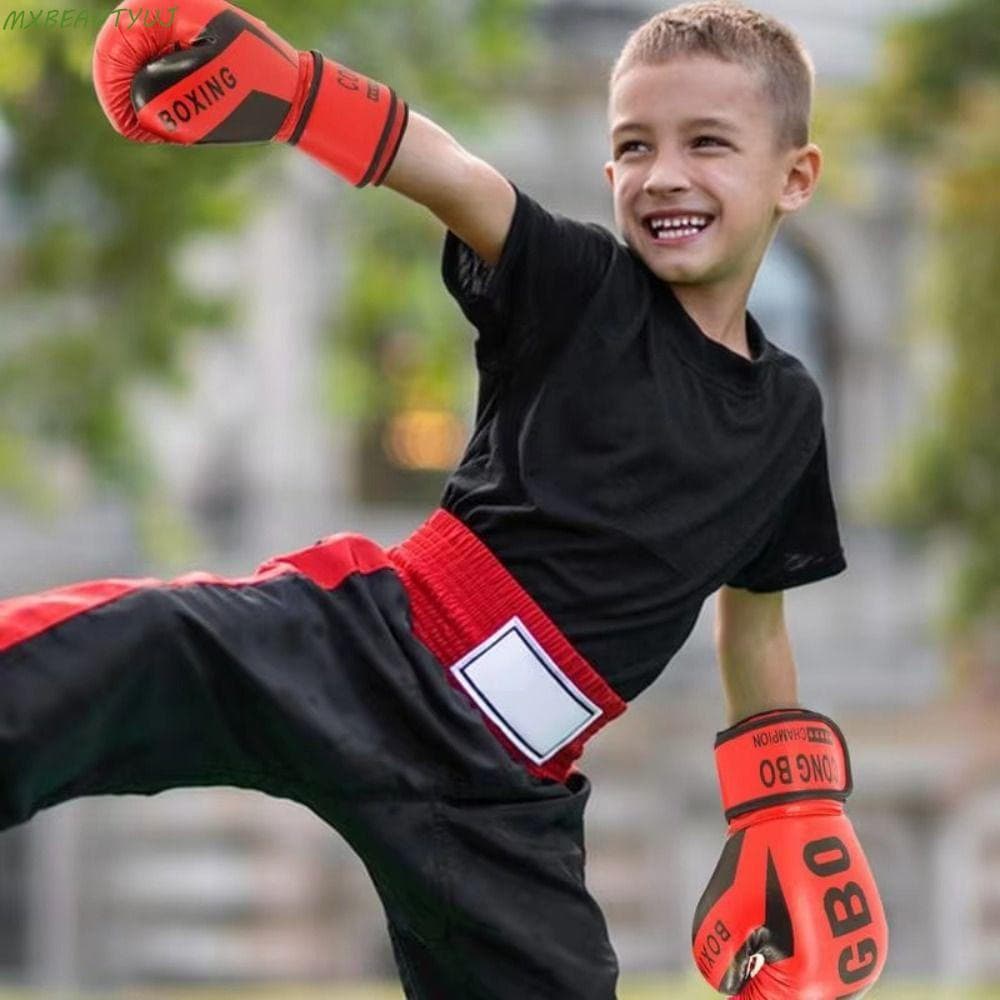Luva De Boxe Infantil MXBEAUTYUJ , Luvas De Couro Protetoras Respiráveis , Grossas
