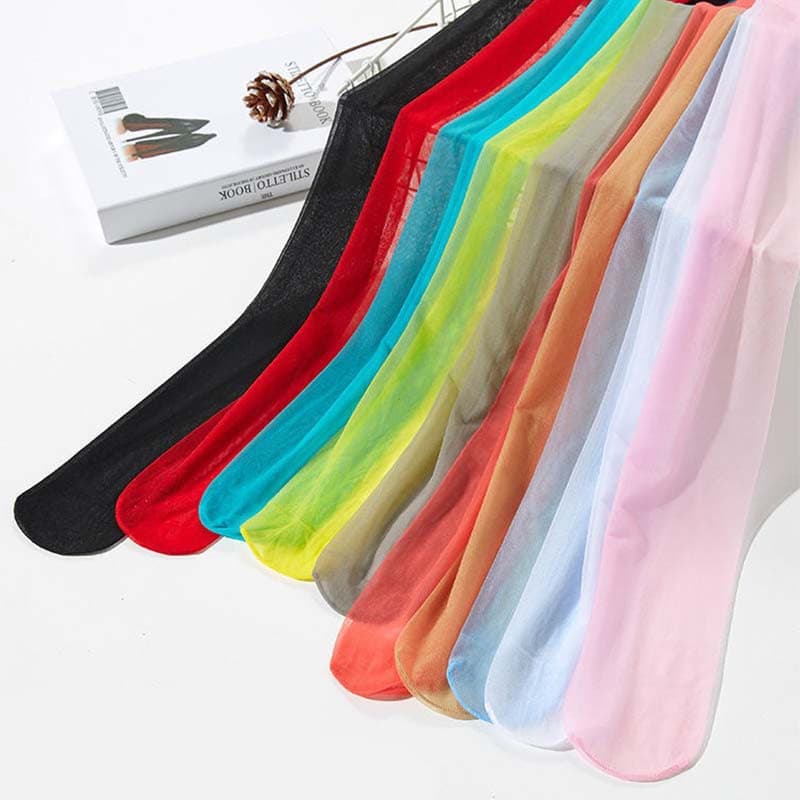 Meias de Seda Coloridas - Leggings Transparentes Ultra-finas para Mulheres BLYF