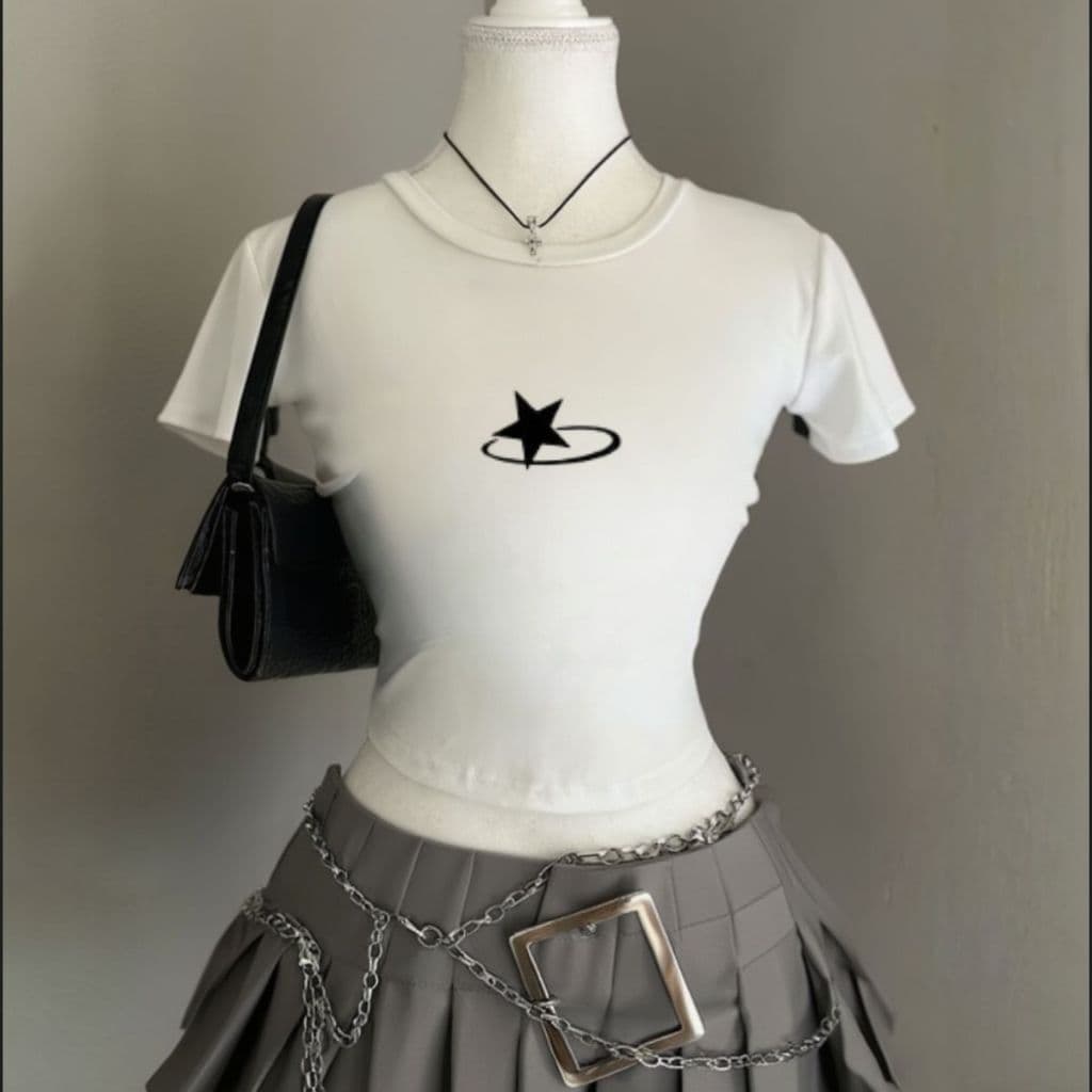 Blusa Cropped Feminino Moda Anos 2000 Vintage Casual Lançamento Verão
