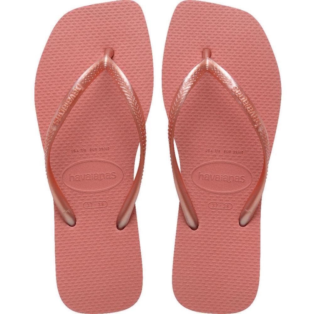 Chinelo Havaianas Feminino SLIM Square 37/8 Canyon CLAY PAR