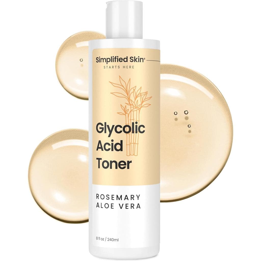 Tônico de Ácido Glicólico para o Rosto - Solução Tonificante Facial 8% - Hidratante, Antienvelhecimento, Esfolia a Pele