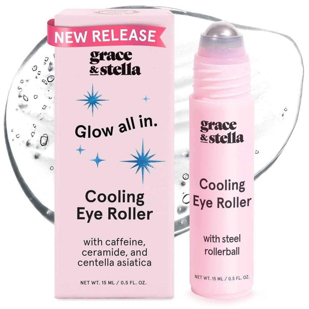 grace&stella Iluminador para a Área dos Olhos com Esfera Metálica Refrescante - Sérum para Olhos com Centella Asiática e