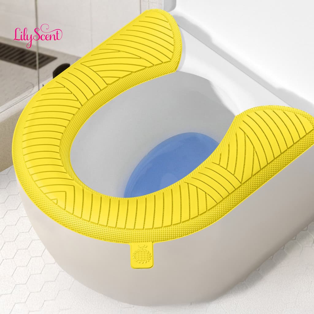 Non Slip Seat Cover Anti Toilet Mat Soft Thick Non-slip Waterproof Pad – Hygienic Child Safe Comfortable for Home Bath