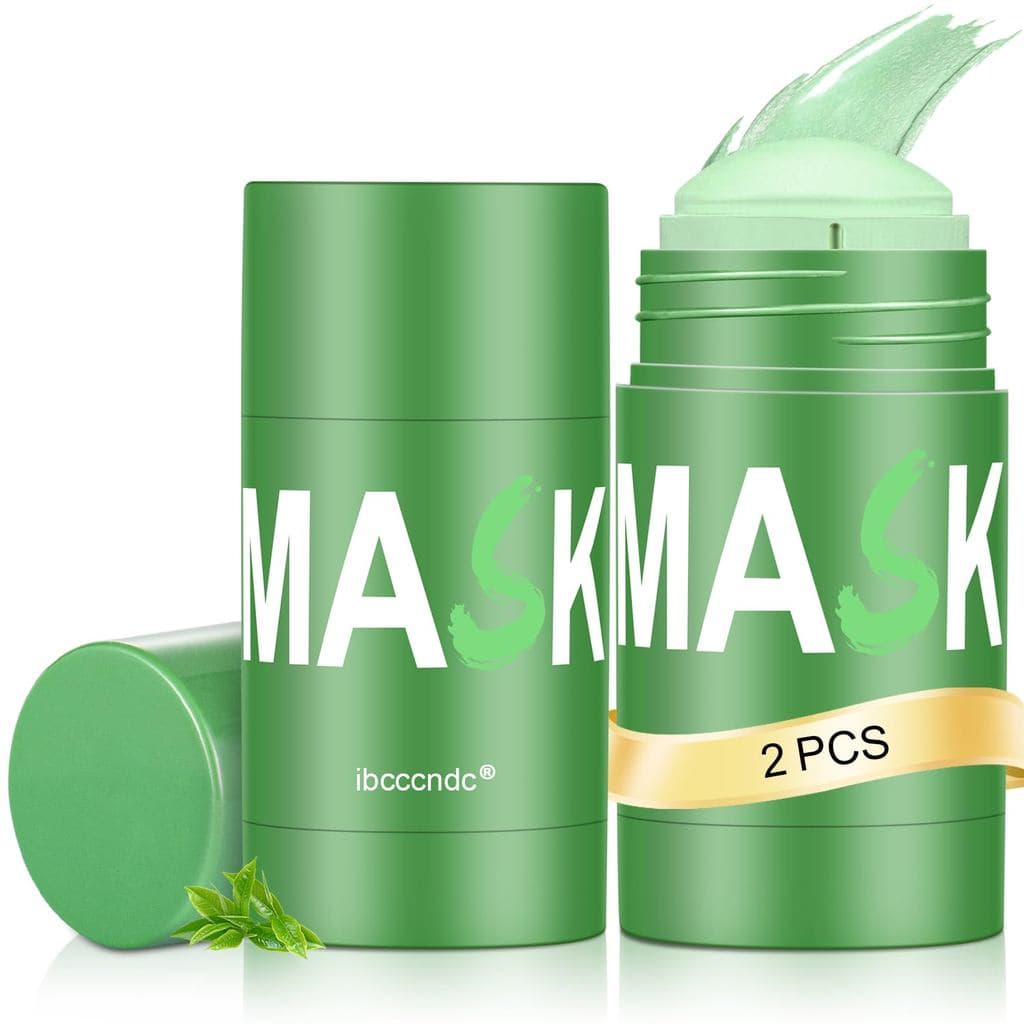 Máscara de Limpeza Profunda com Chá Verde 2PCS, Removedor de Cravos com Extrato de Chá Verde para Limpeza Profunda dos P