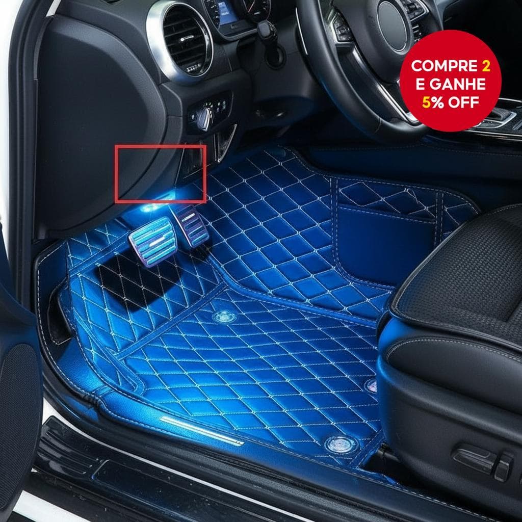 Lâmpada ambiente LED para carro, recarregável por USB, sensor de toque, iluminação interior sem fio.