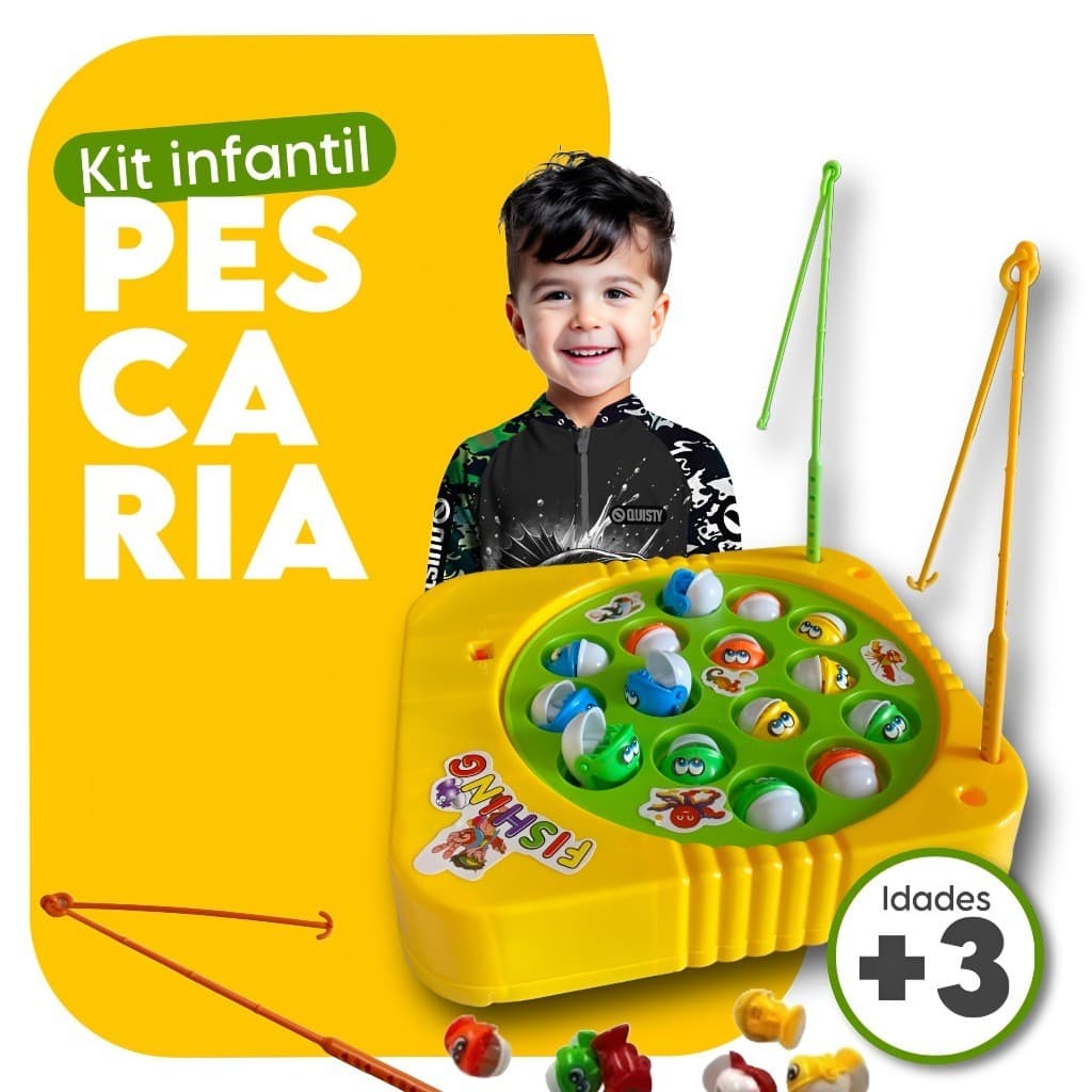 Brinquedo De Pescaria Infantil Jogo De Pescar Peixe 15 Peixes Diversão Garantida Desenvolvimento