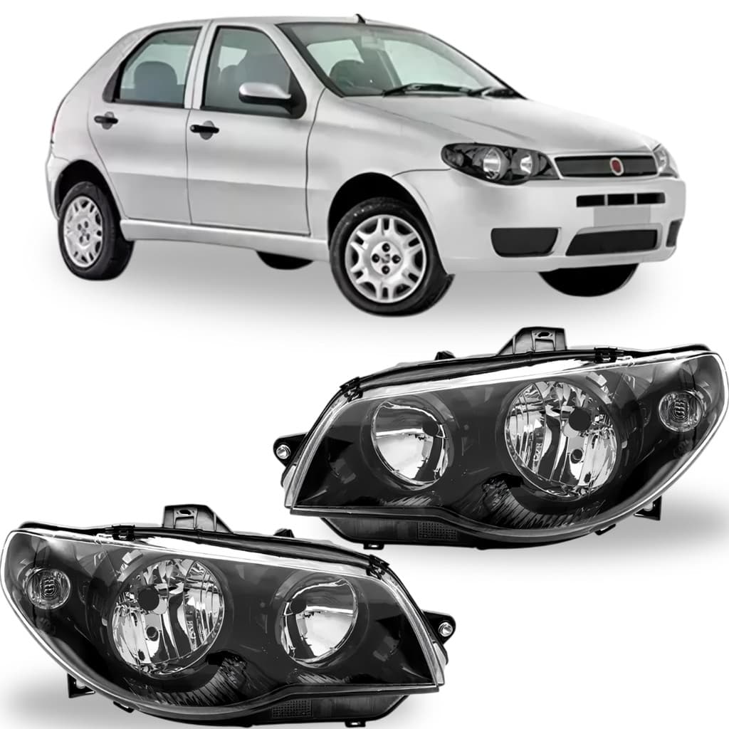 PAR FAROL PALIO G3 2010 2011 A 2015 PRETO CANHAO PRETO