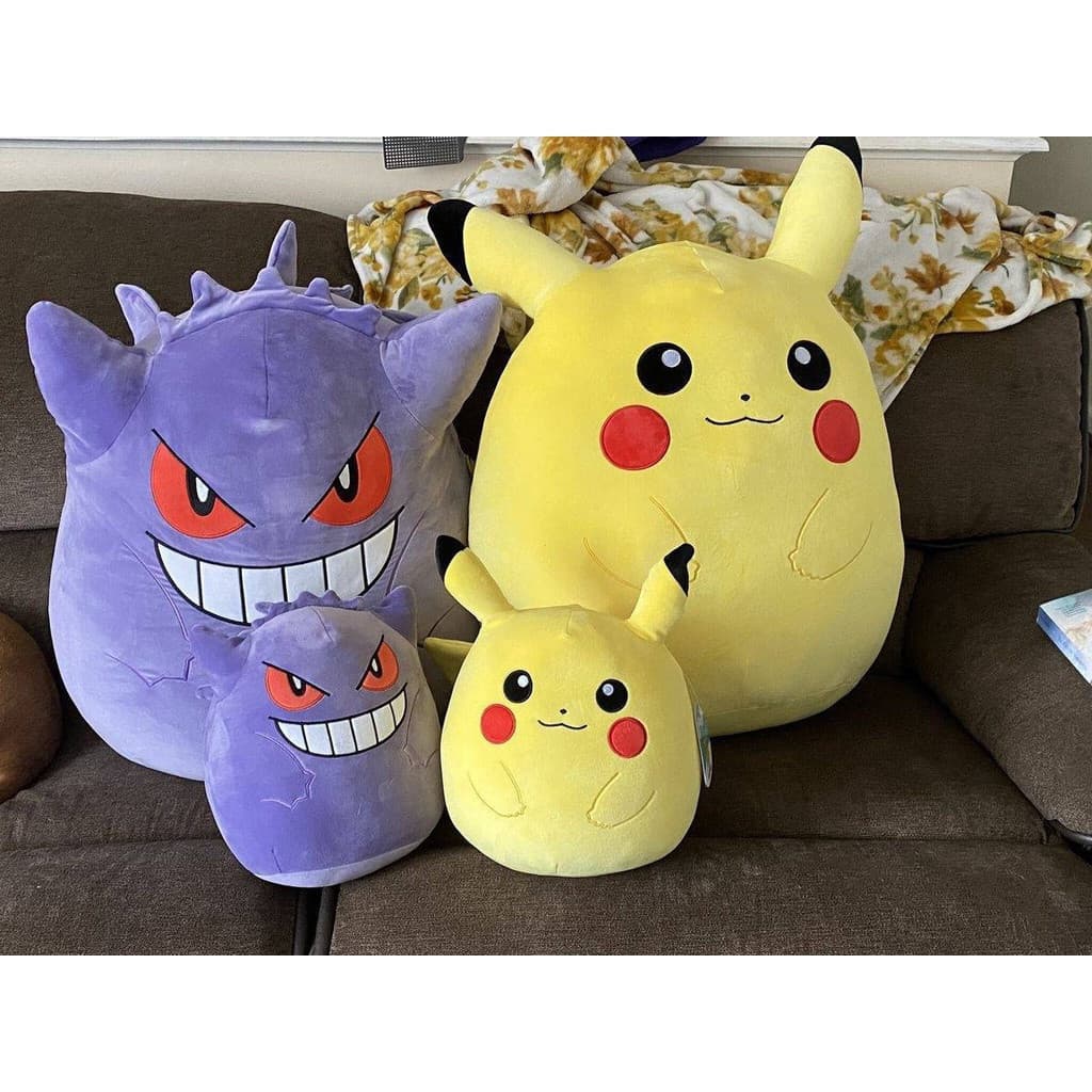 Pokemon Pikachu Gengar Squishmallow Charmander Natal Rena Plush Toy Abraço macio Boneca Kid Presente de aniversário