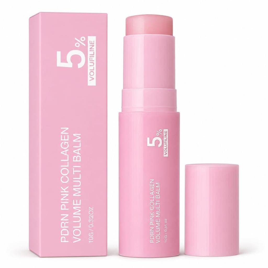 Gloura Stick, Bálsamo Multiuso Coreano de Colágeno Rosa PDRN, Stick Rosa PDRN para Rosto, Lábios e Pescoço, para Áreas S