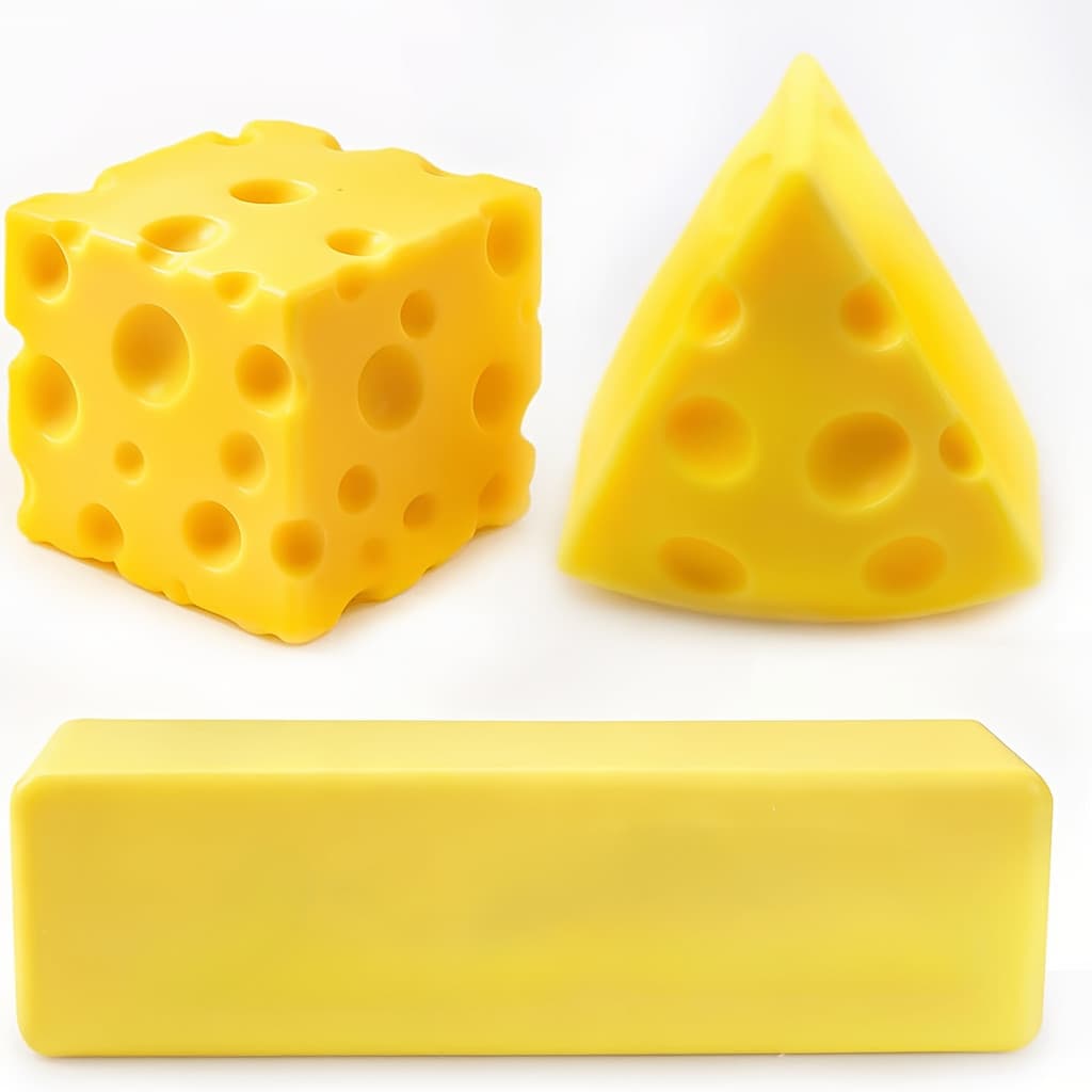 1pc Bonito Queijo Mole Lento Subindo Alívio Do Estresse Espremer Brinquedos Festa Presente De Aniversário
