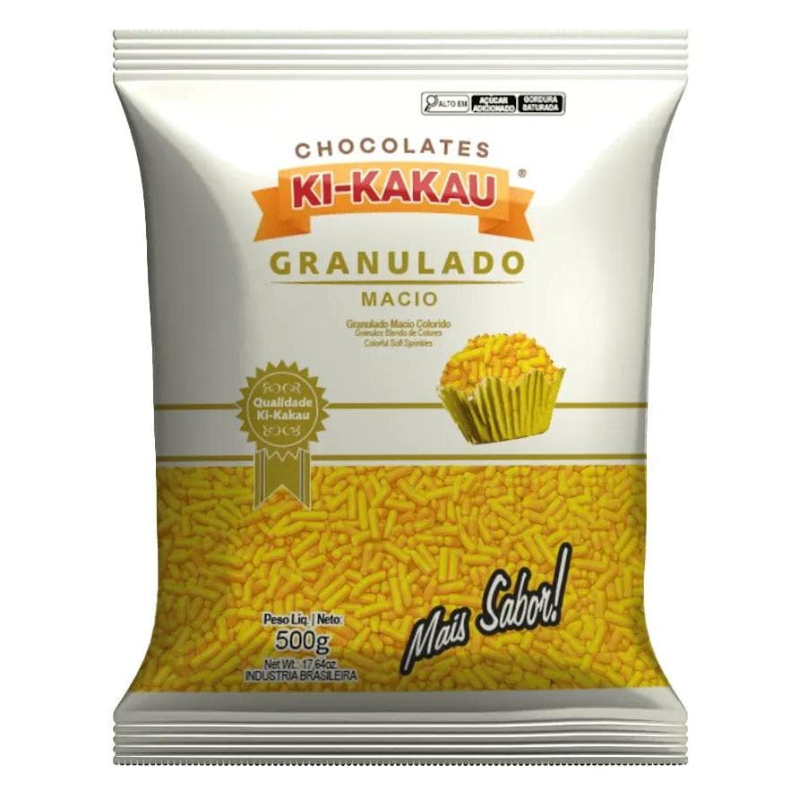 Granulado Amarelo 500g para Confeitaria e Decoração de Doces