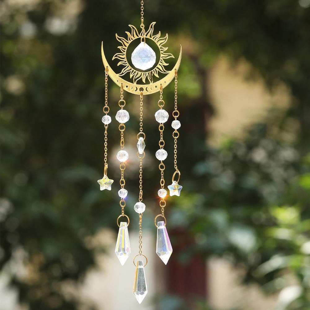 Cristal Decorativo para Capturar a Luz Solar - Grande Apanhador de Sol e Lua, Adequado para Pendurar em Janelas, Decoraç